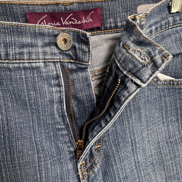 Gloria Vanderbilt Jeans Womens 10 Short Blue Denim Stretch Straight Leg Mid Rise - Picture 5 of 15